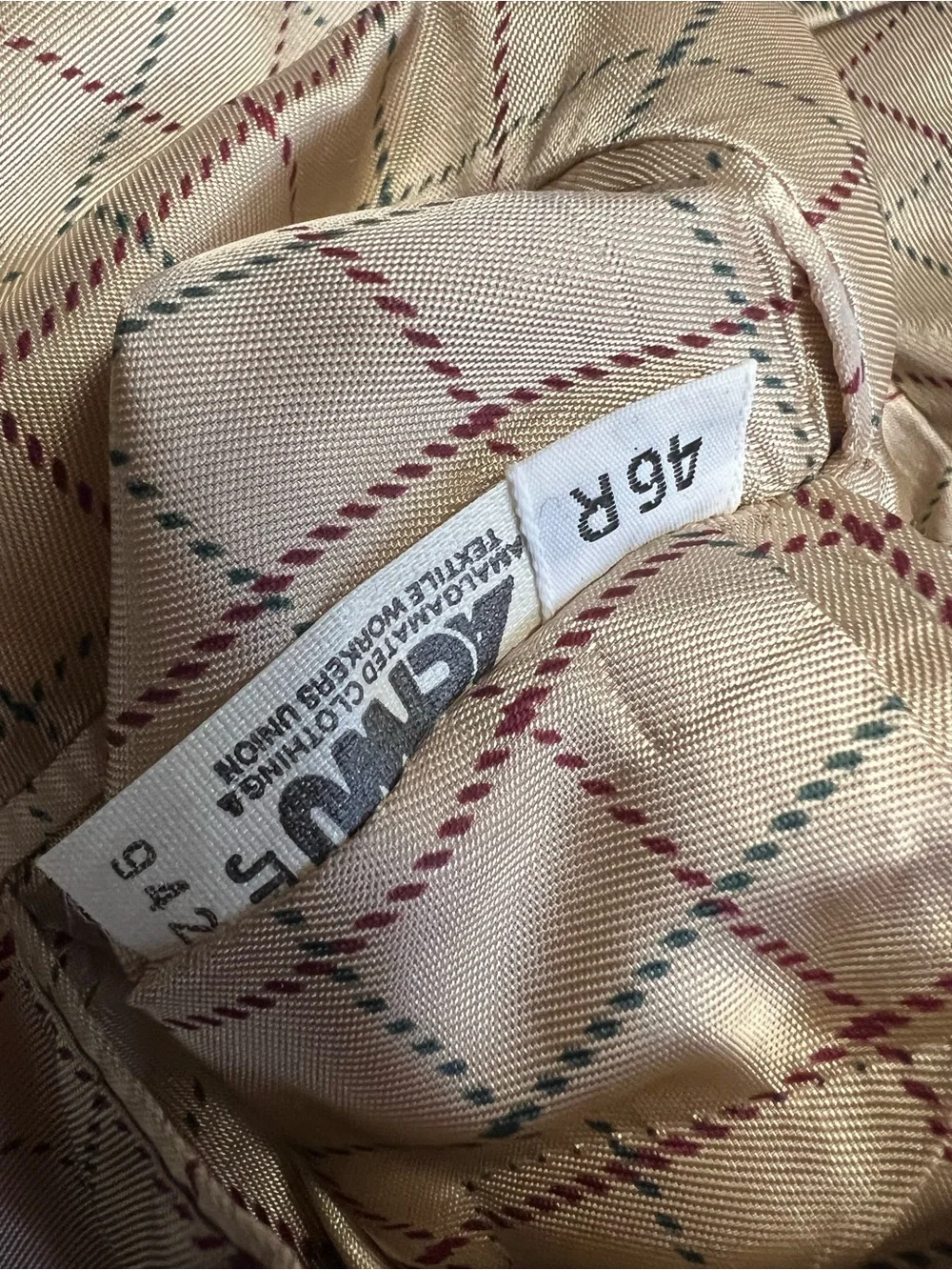 VTG Tommy Hilfiger Wool Plaid Blazer 46R ACTWU Union Made Sport Coat Fall Tweed